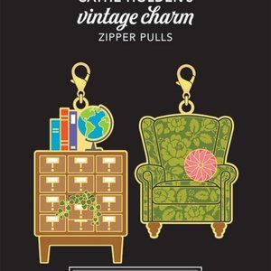 Furniture Chest and Chair Enamel Zipper Pulls (Set of Two) Cathe Holden Vintage